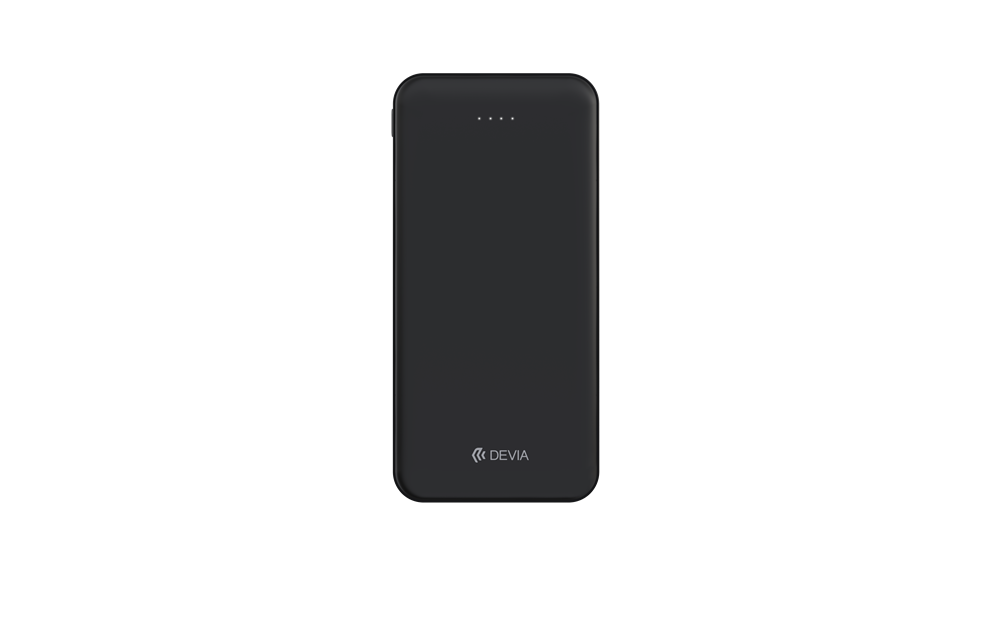 20,000mAh Dual Port LED Indicator Powerbank - Black - Devia