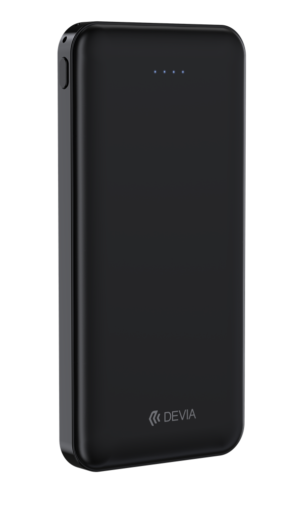 20,000mAh Dual Port LED Indicator Powerbank - Black - Devia