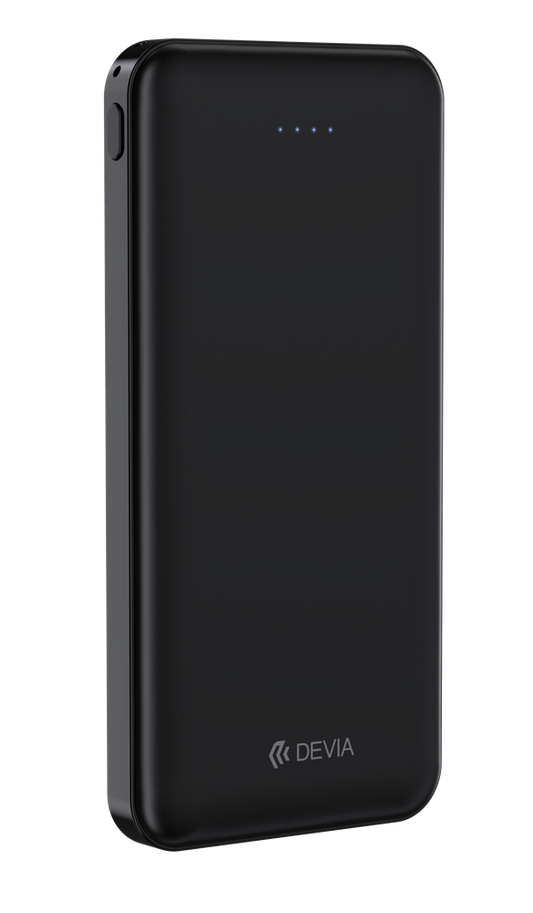 20,000mAh Dual Port LED Indicator Powerbank - Black - Devia