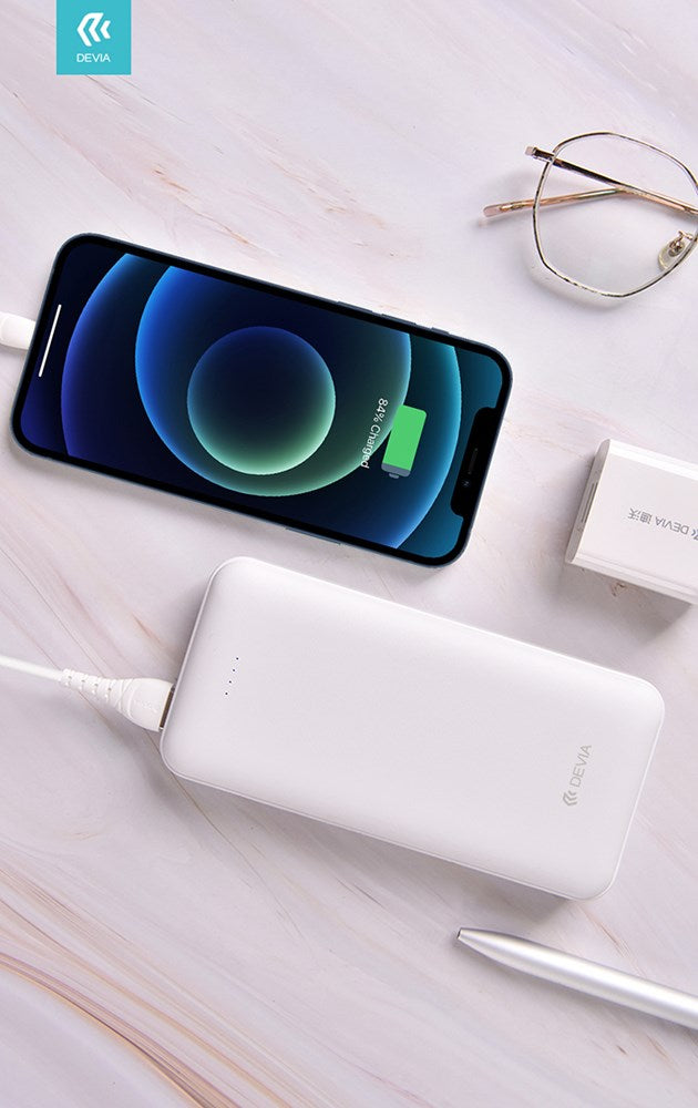 20,000mAh Dual Port LED Indicator Powerbank - Black - Devia