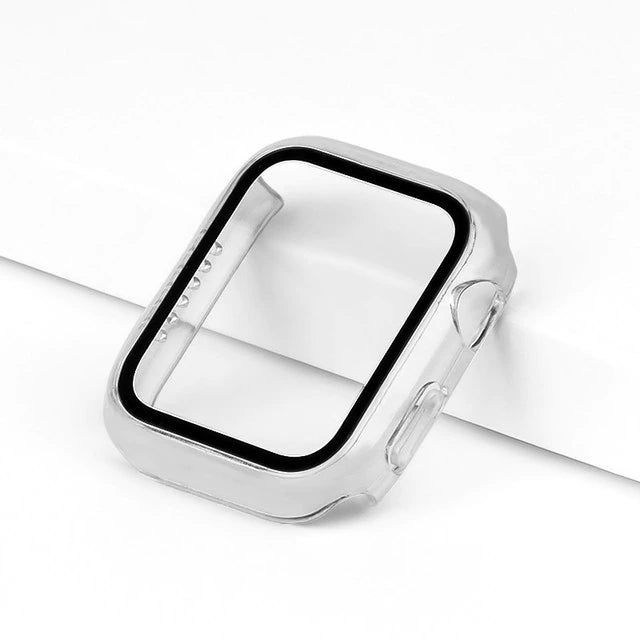 Apple Watch series 4, 5, 6 & SE 44mm Watch tempered glass 360 protector case
