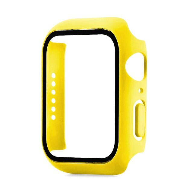 Apple Watch series 4, 5, 6 & SE 44mm Watch tempered glass 360 protector case