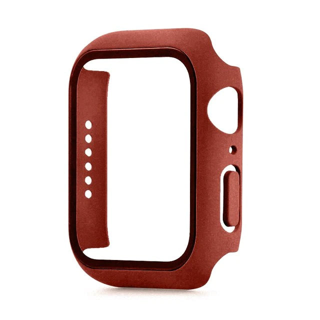 Apple Watch series 4, 5, 6 & SE 44mm Watch tempered glass 360 protector case