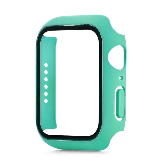 Apple Watch series 4, 5, 6 & SE 44mm Watch tempered glass 360 protector case