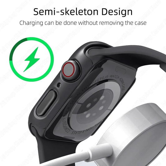 Apple Watch series 1, 2 & 3 42mm Watch tempered glass 360 protector case