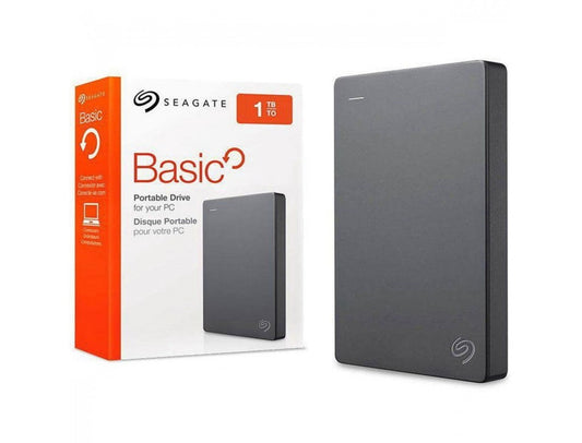 Seagate Basic 1TB Portable External Hard Drive, 2.5", USB 3.0, Grey