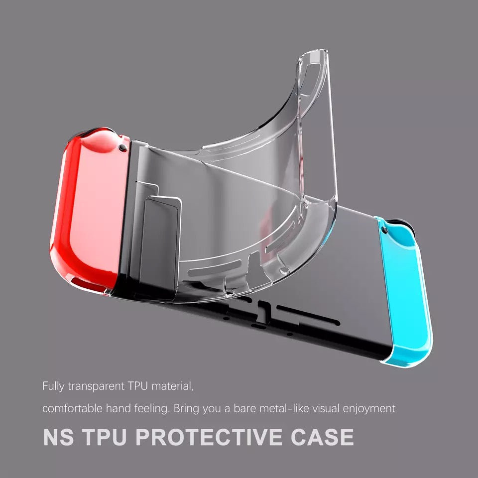Transparent TPU Clear Soft Case Protective Shell Cover for Nintendo Switch NS Console & JoyCon Crystal Clear Back Protector Accessories