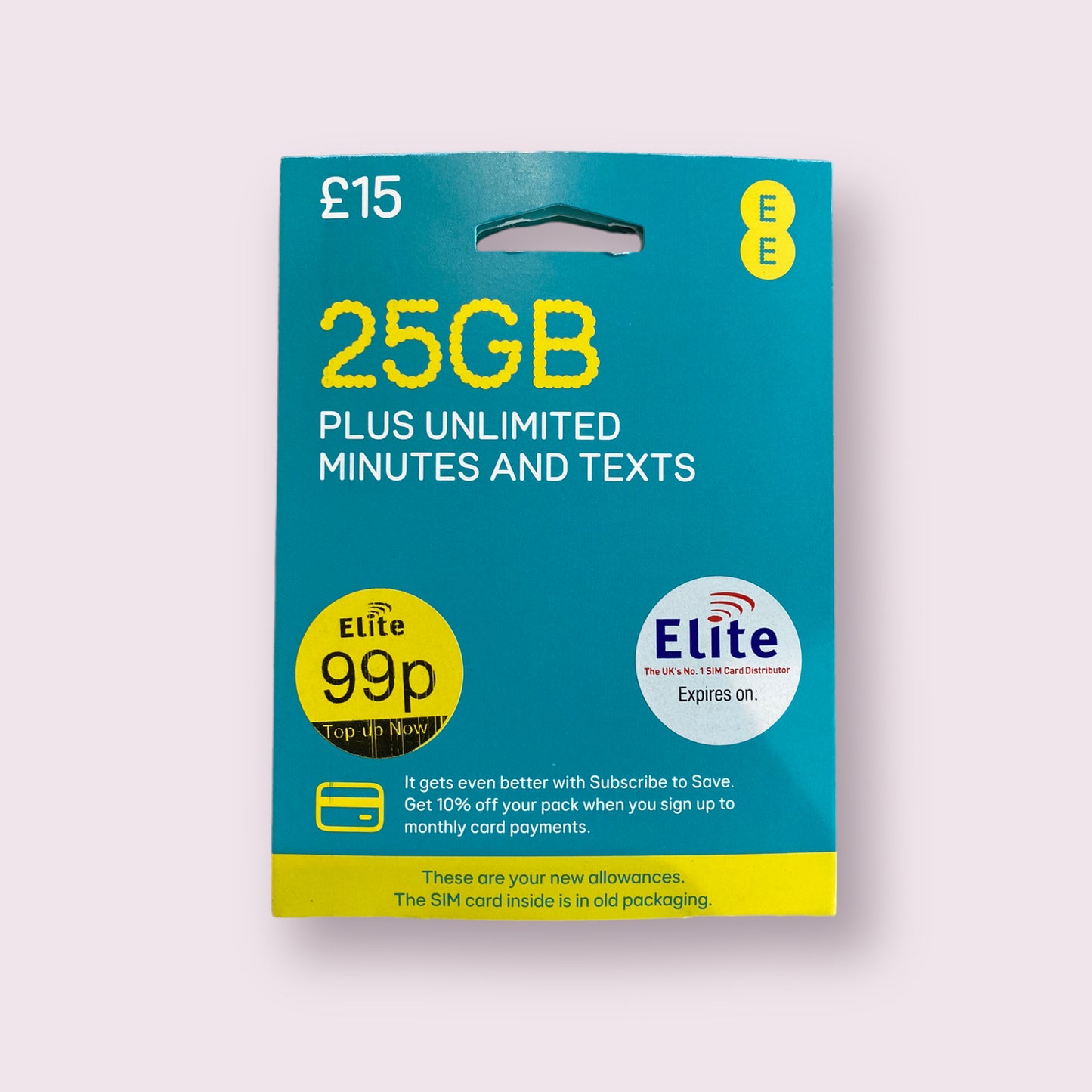 Pay as you go payg SIM card