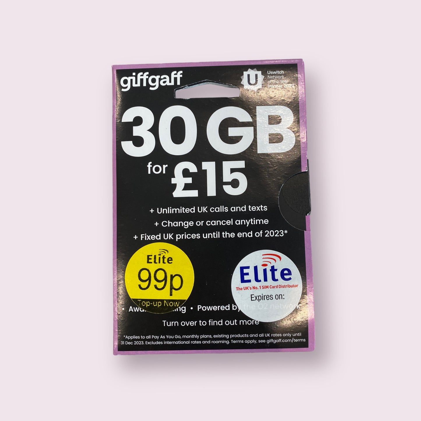 Pay as you go payg SIM card