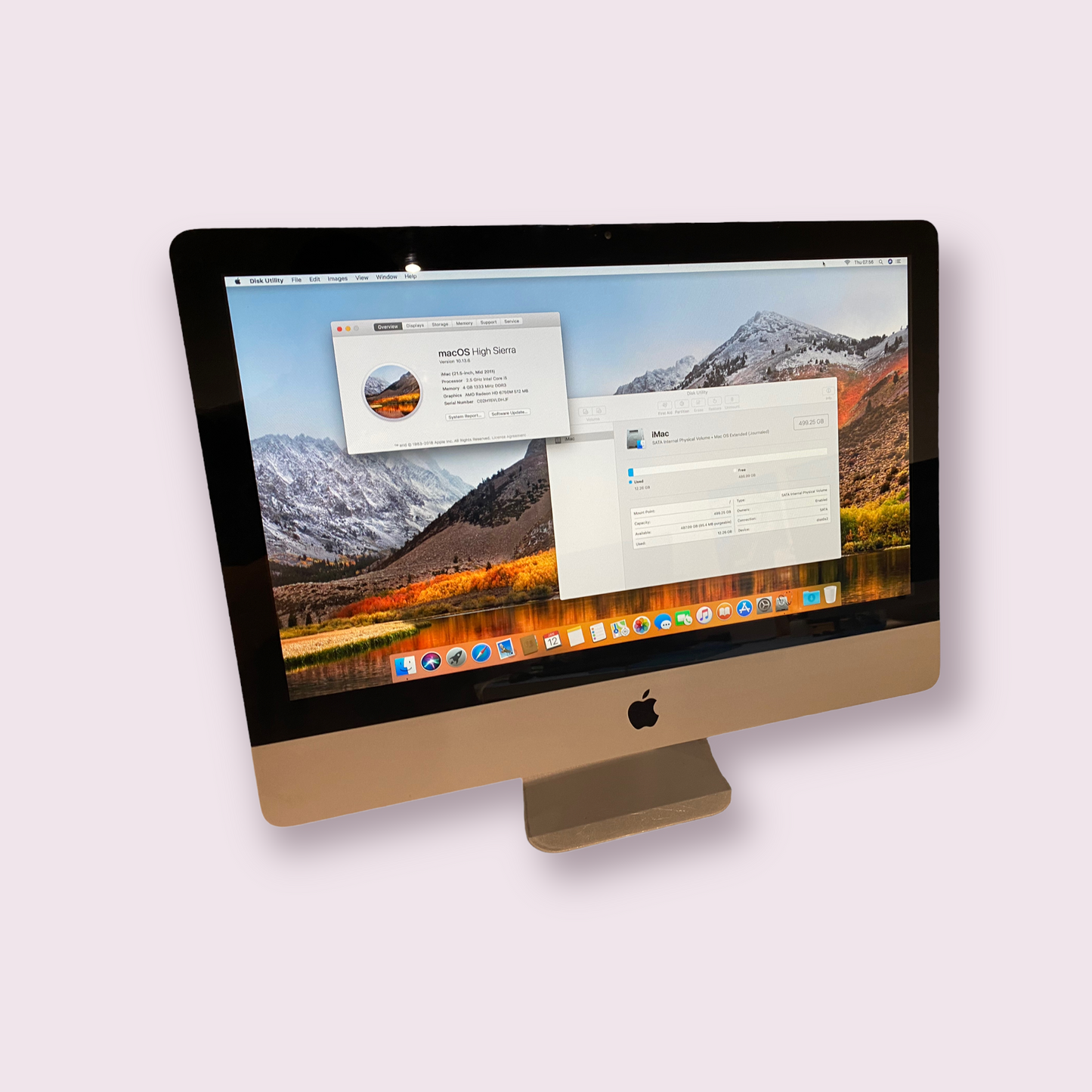 Apple iMac 21.5 2011 i5 @ 2.5GHz 500GB HDD 4GB RAM Radeon 6750 512MB High Sierra
