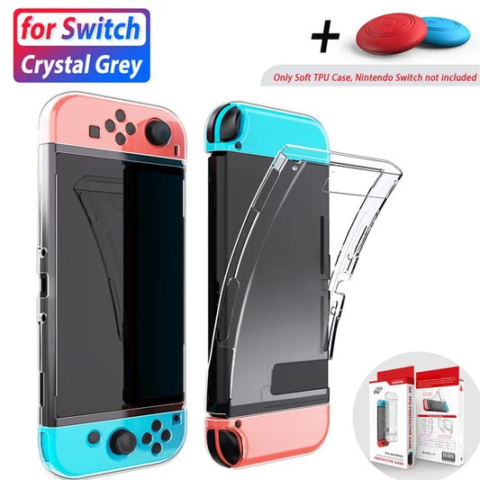 Transparent TPU Clear Soft Case Protective Shell Cover for Nintendo Switch NS Console & JoyCon Crystal Clear Back Protector Accessories