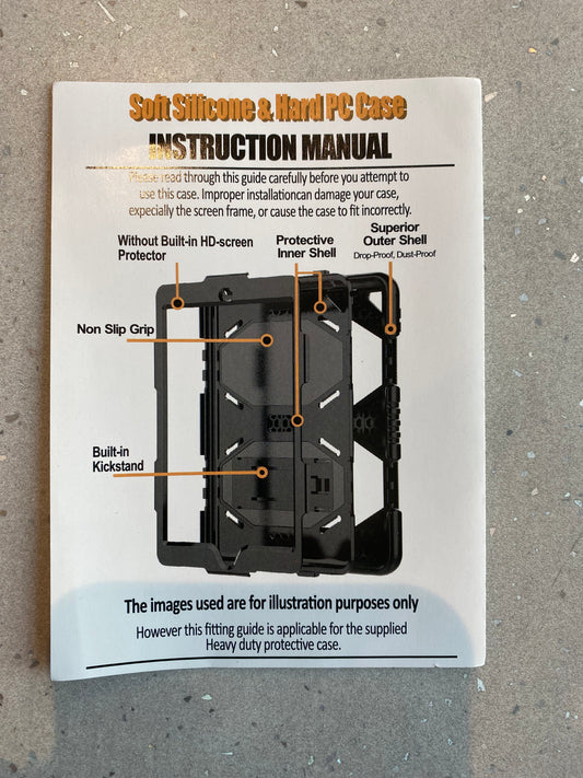 360 Tablet 3 piece Shock Proof Case for iPad Air, iPad Air 2, iPad 9.7 (2017), iPad 9.7 (2018), & iPad Pro 9.7 - Black