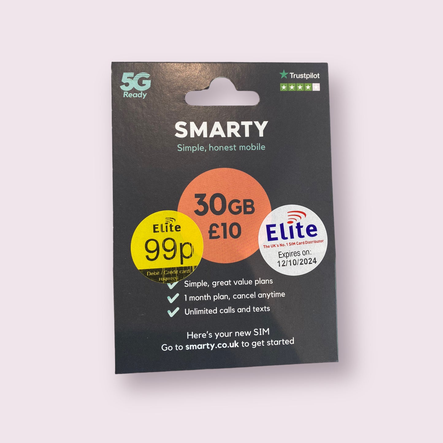 Pay as you go payg SIM card