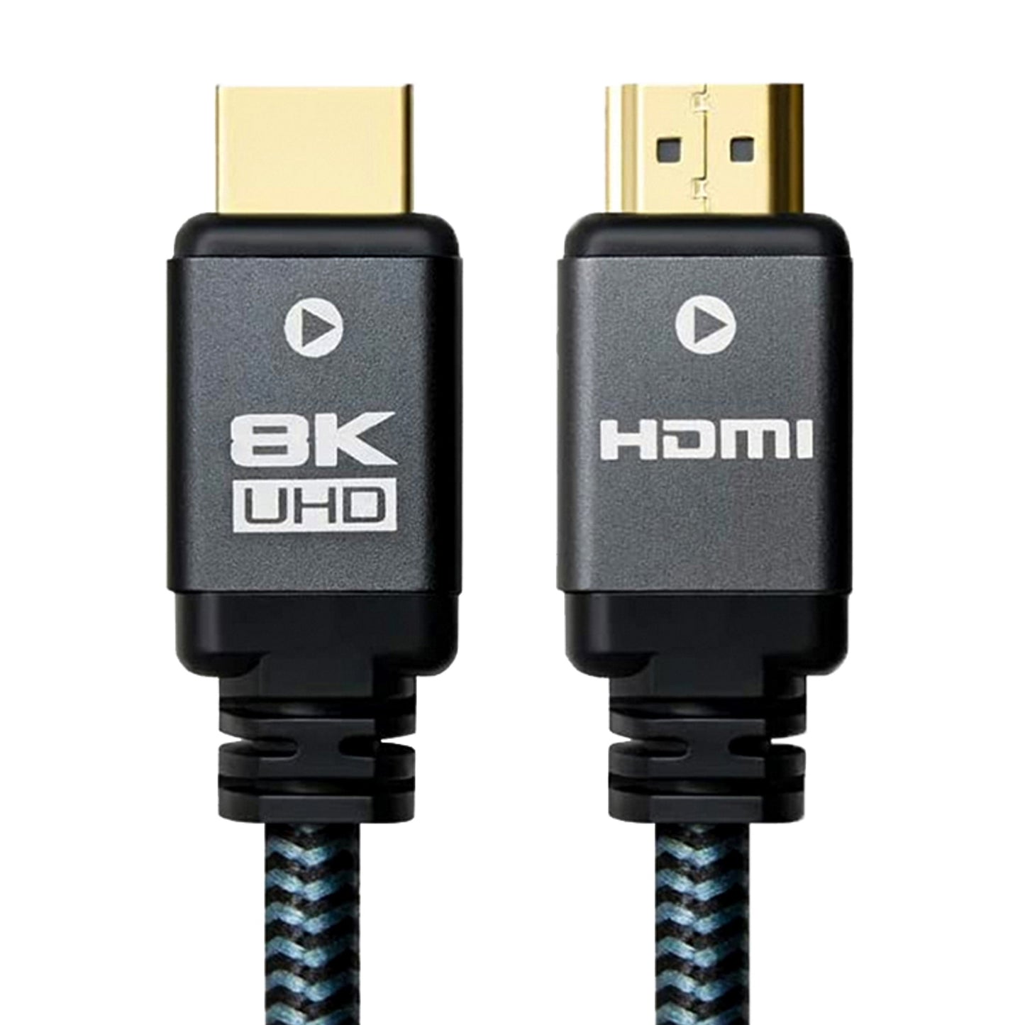 Prevo HDMI-2.1-3M HDMI Cable, HDMI 2.1 (M) to HDMI 2.1 (M), Black & Grey, Supports Displays up to 8K@60Hz, 99.9% Oxygen-Free Copper with Gold-Plated Connectors, Superior Design & Performance