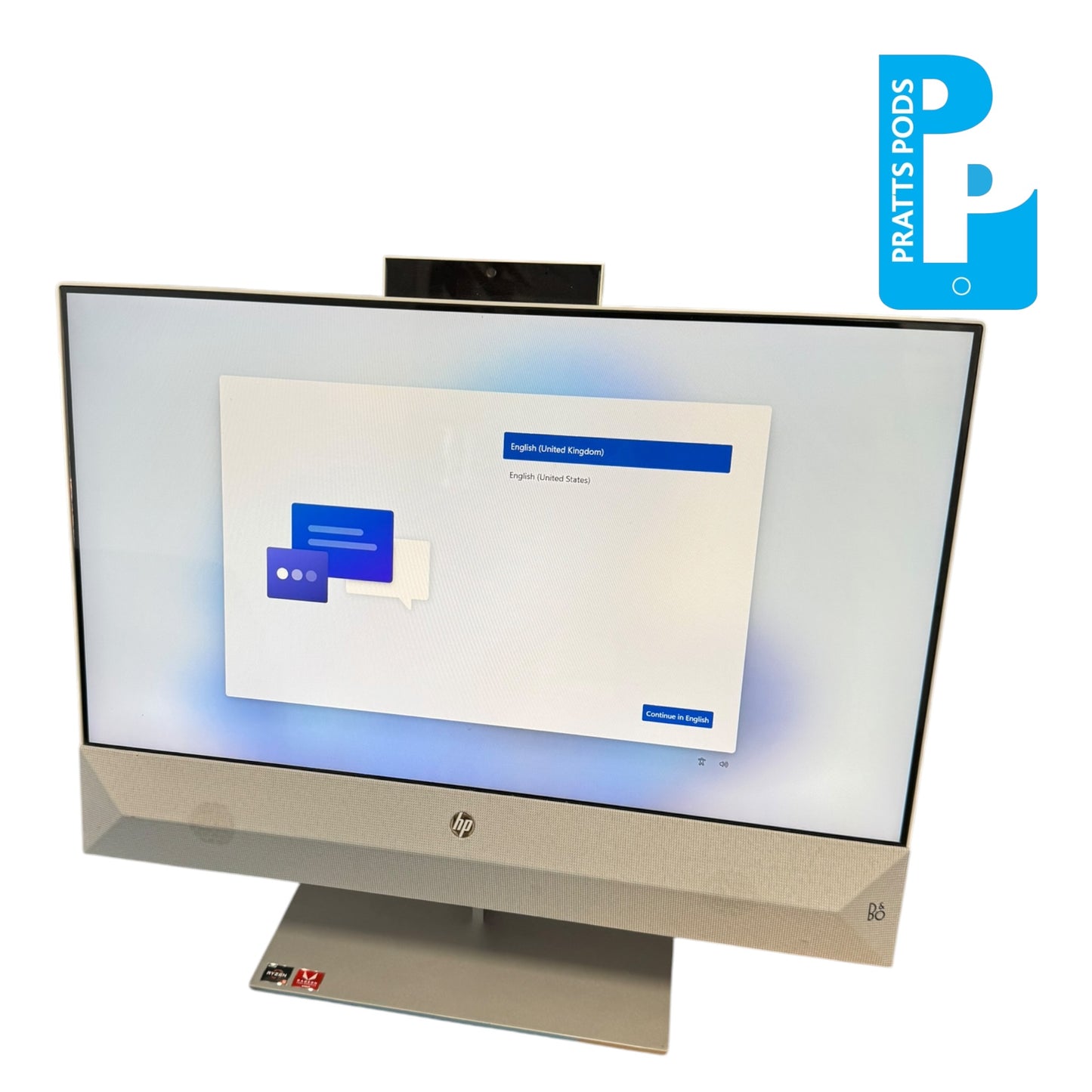 HP Pavilion 24" AIO 24-xa1006na All-in-One Ryzen 5 3550H, 8GB RAM, 1TB HDD, Windows 11 - Grade B