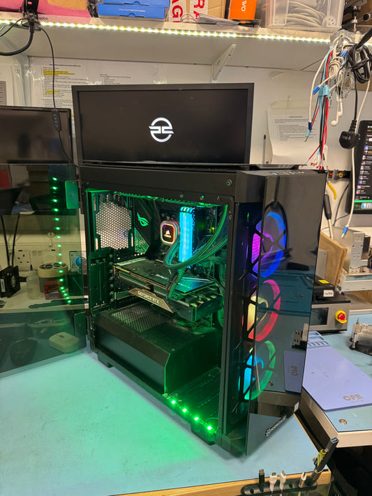 USED Custom Built Basic Gaming PC, I9-9900K, 32GB DDR4 RAM, 1TB SSD, RTX 2080 ti, WIFI - Used - Grade B