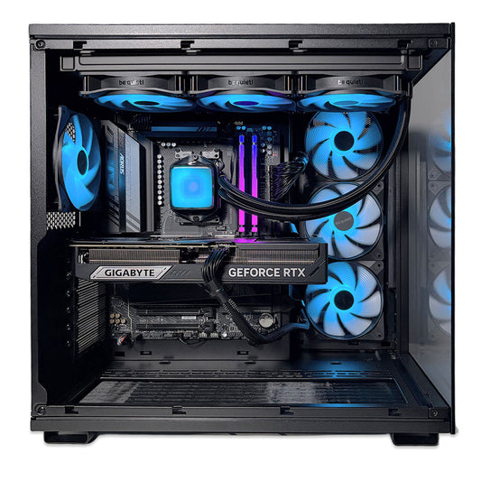 AMD Ryzen 7 5.60GHz RTX 5080 Performance Gaming PC with 32GB RGB DDR5, 2TB NVMe, 360mm RGB Liquid Cooler, Windows 11 Home & FREE be quiet! Gaming Keyboard & Mouse