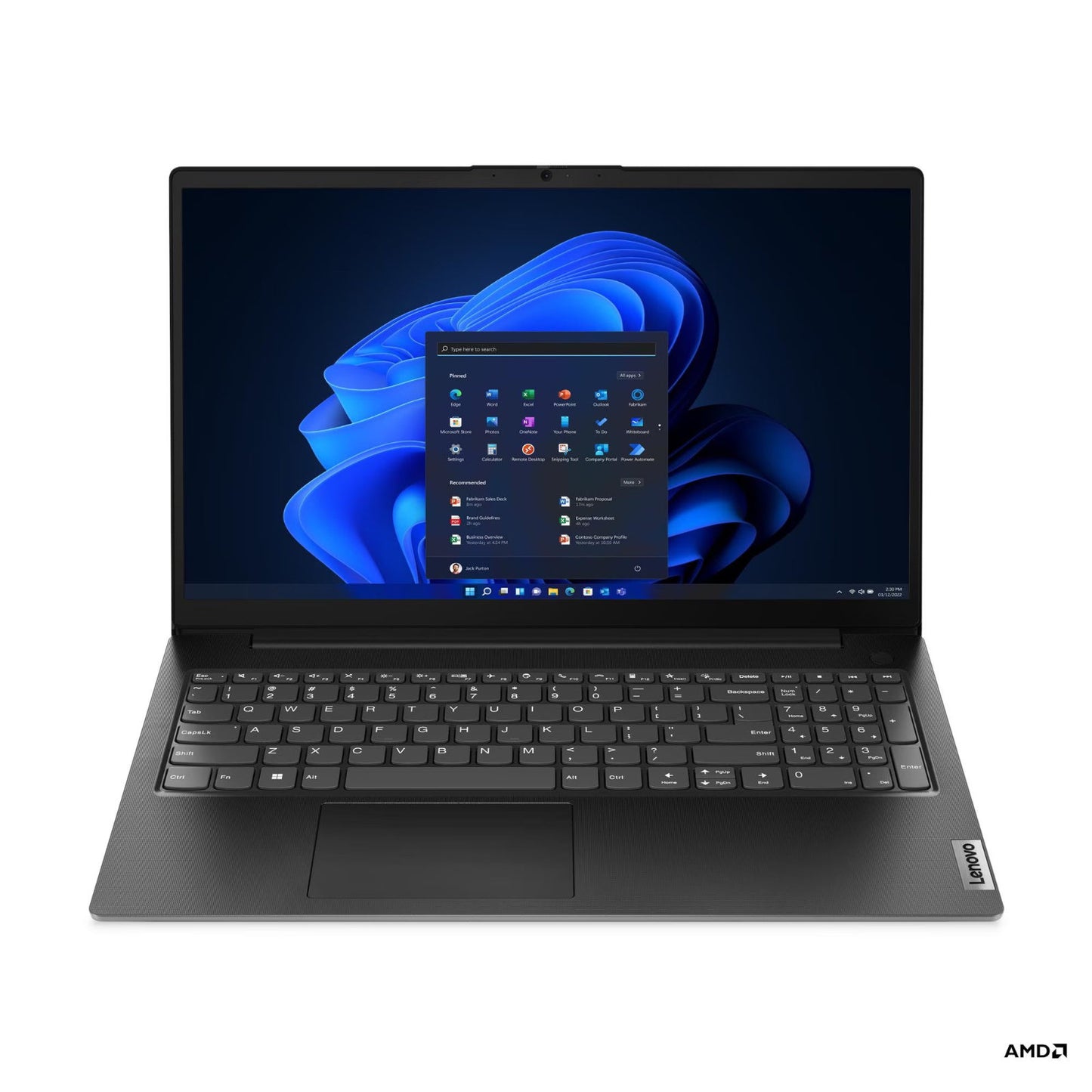 Lenovo V15 G4 AMN 82YU019FUK Laptop, 15.6 Inch Full HD 1080p Screen, AMD Ryzen 5 7520U, 16GB RAM, 512GB SSD, Windows 11 Pro