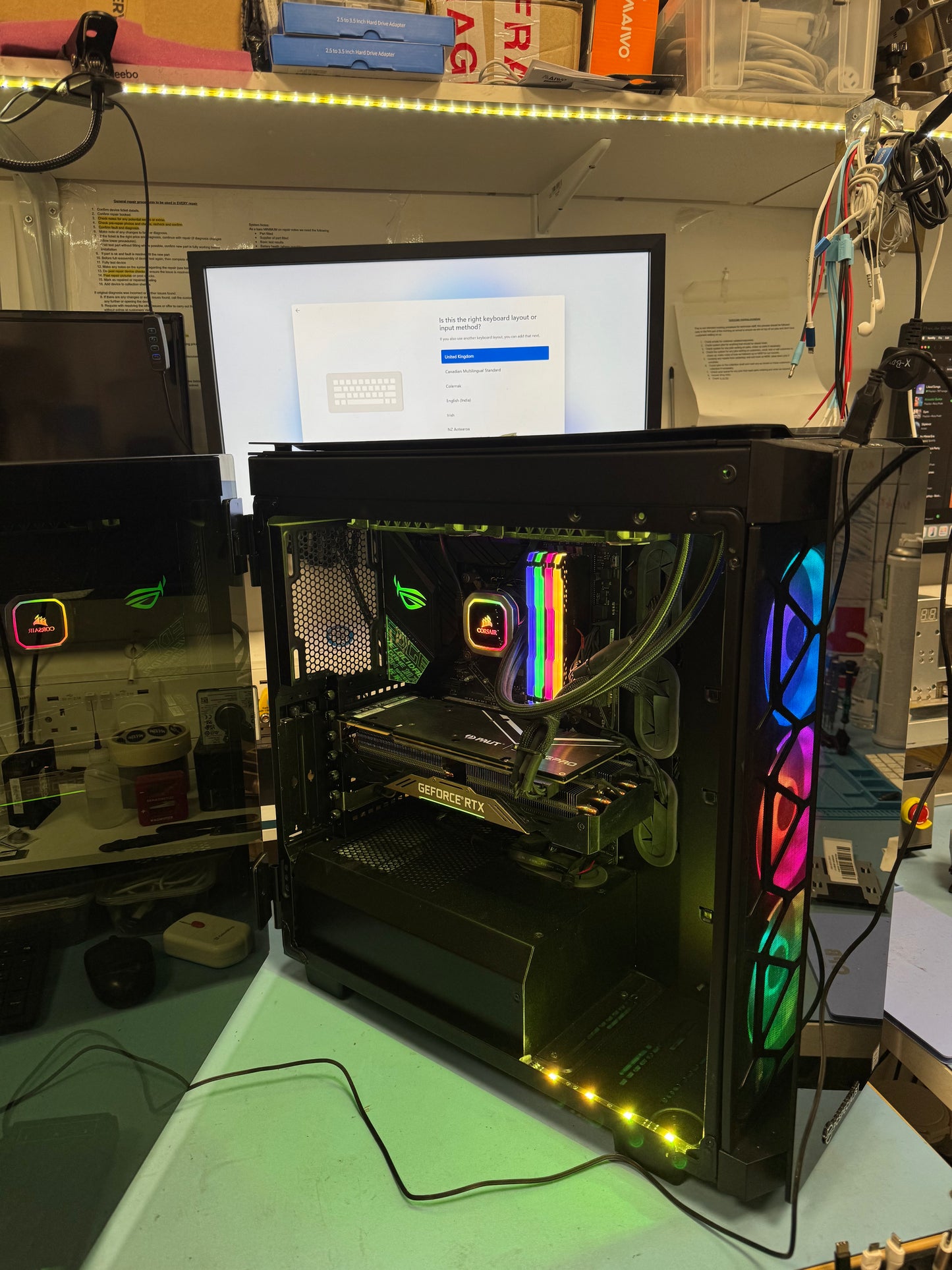 USED Custom Built Basic Gaming PC, I9-9900K, 32GB DDR4 RAM, 1TB SSD, RTX 2080 ti, WIFI - Used - Grade B