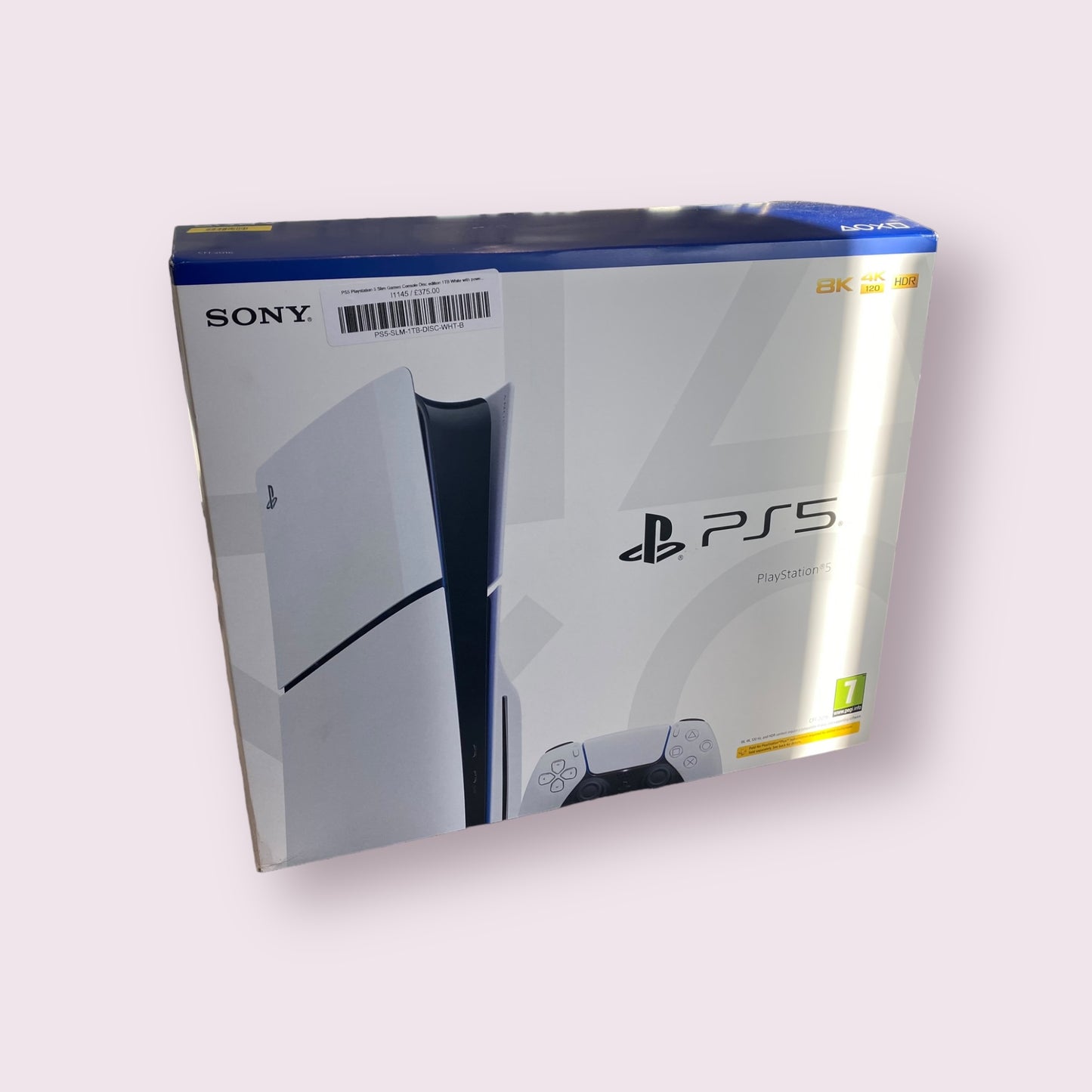 PS5 Playstation 5 Slim Games Console Disc edition 1TB White with power adapter and controller -  Grade A