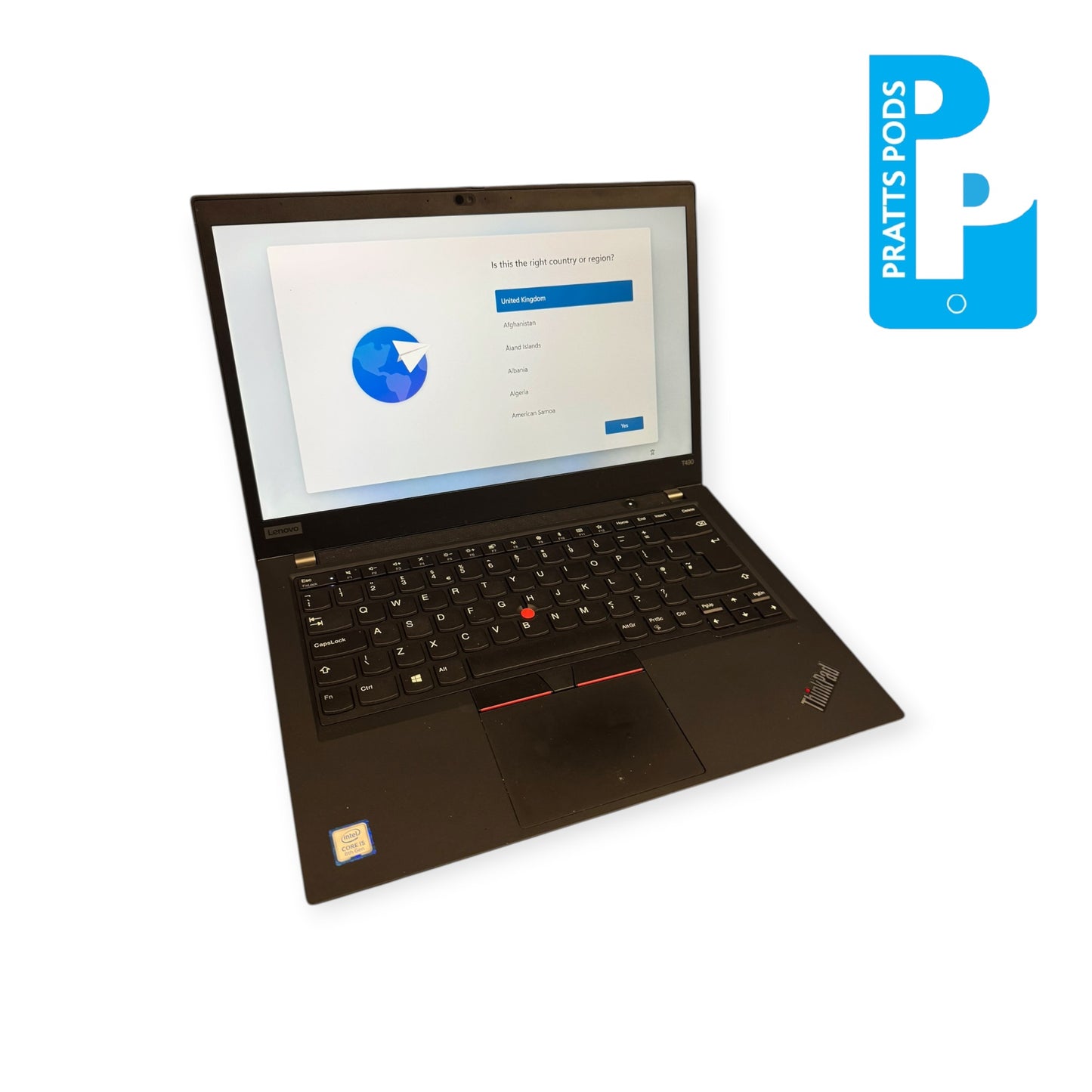 Lenovo ThinkPad T490 Intel Core I5 8th Gen Laptop, 14 Inch Full HD 1080p Screen, 8GB RAM, 256GB SSD, Windows 11 - Grade B