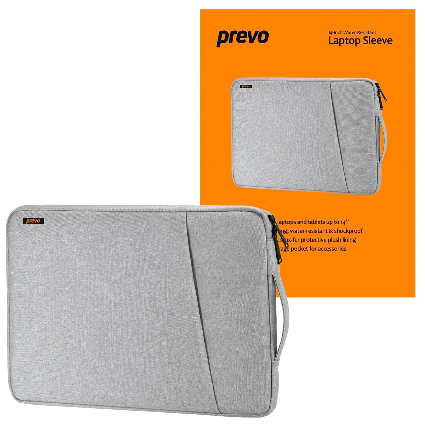 Prevo 14 Inch Laptop Sleeve, Side Pocket, Cushioned Lining