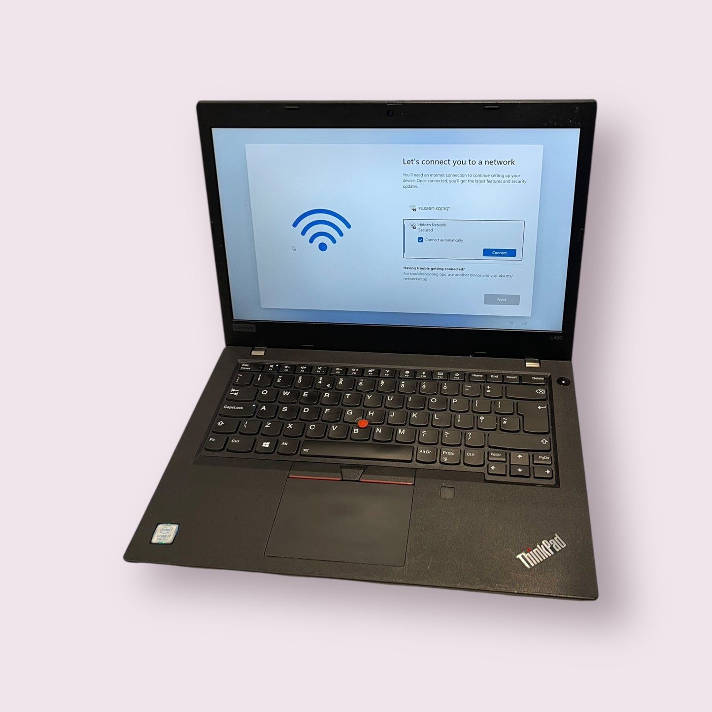 Lenovo ThinkPad L490 Intel Core I7 8th Gen Laptop, 14 Inch Full HD 1080p Screen, 8GB RAM, 256GB SSD, Windows 11 - Grade B