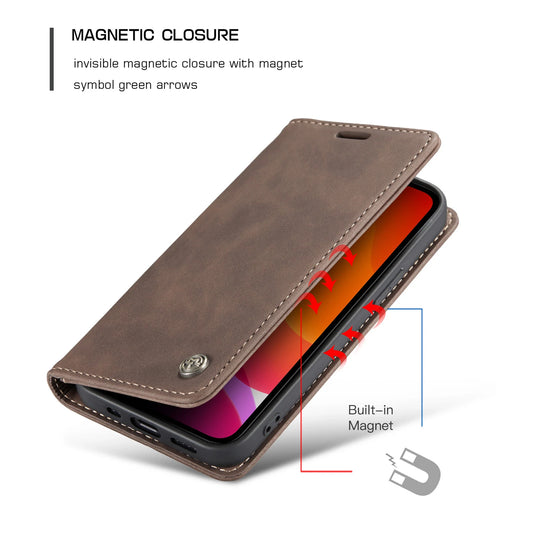 Luxury Leather magnetic Wallet Flip Case stand for iPhone 6, 6S, 7, 8, SE 2 2020, SE 3 2022 - Various Colours