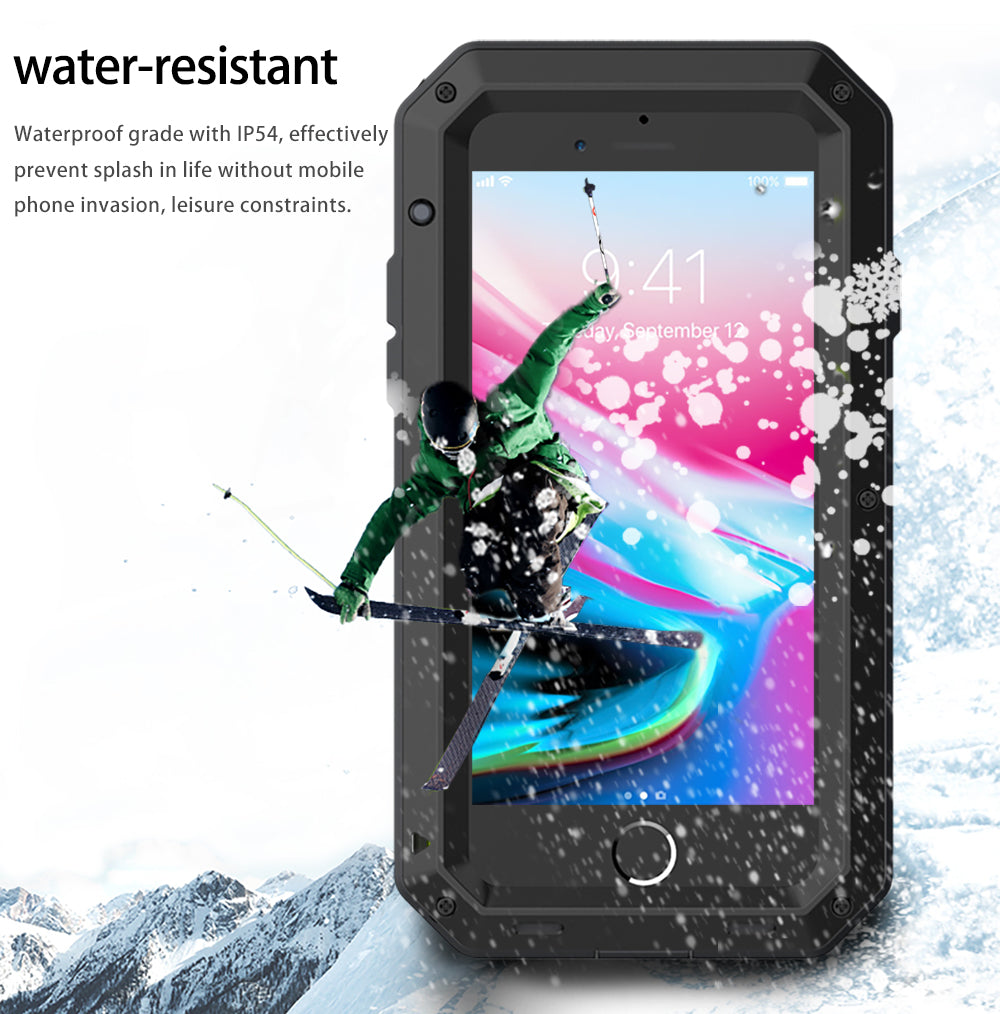 TANK Heavy Duty Protection Armor Metal Phone Case for iPhone Aluminum Shockproof Cover