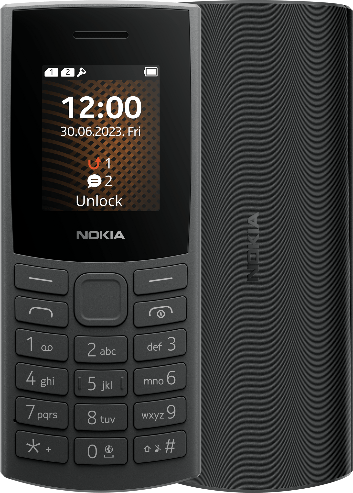 NEW - Nokia 105 4G 2023, Dual Sim 1.8 Inch S30+ Feature Phone with 4G Connectivity, 128MB + 48MB Storage, 1020mAh Removable Battery, FM Radio (Wired and Wireless Dual Mode) and 3-in-1 Speaker - Black