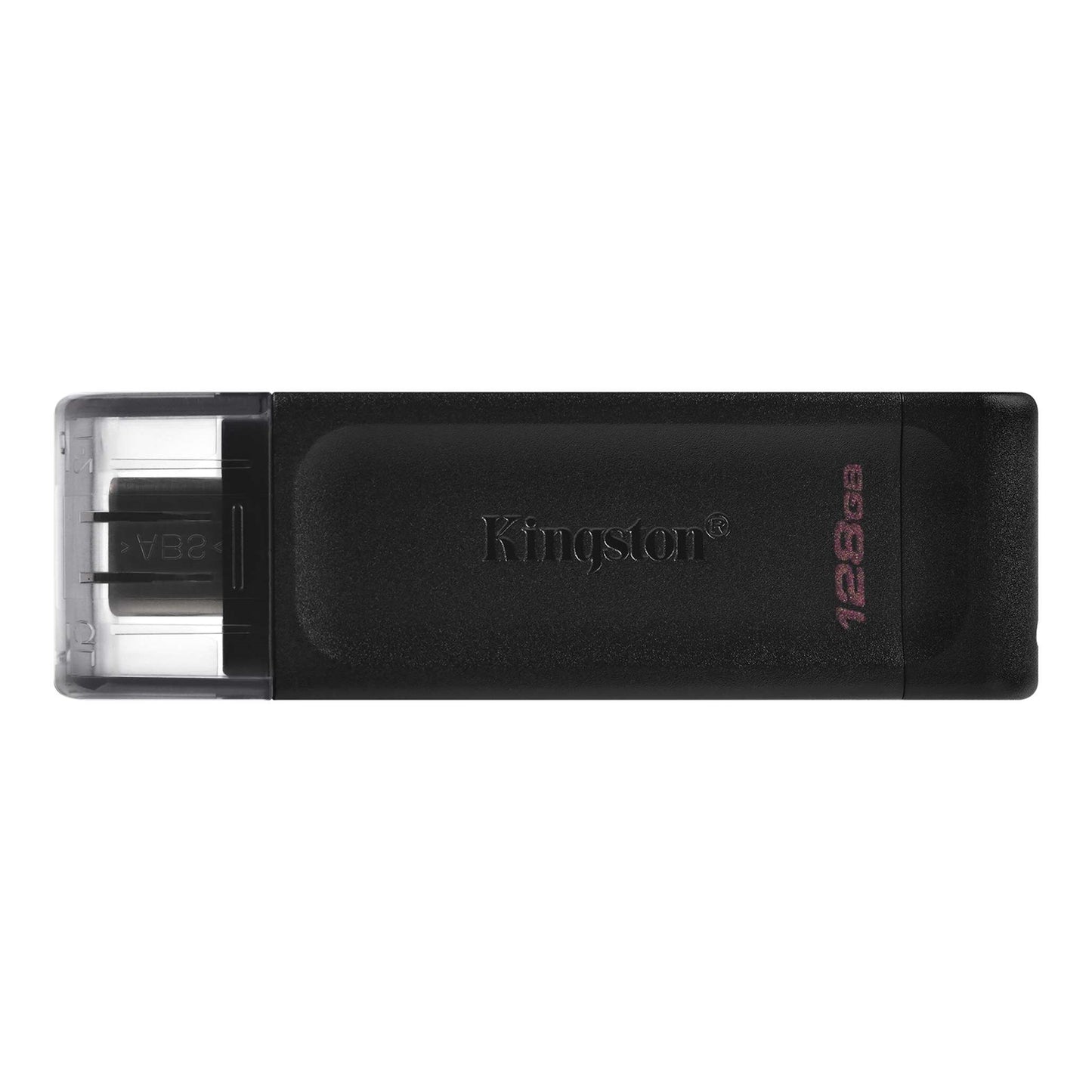 Kingston DT70/128GB DataTraveler 128GB USB Flash Drive, USB 3.2,USB-C, Gen1, 80MB/s, Cap Design, Black, Retail.