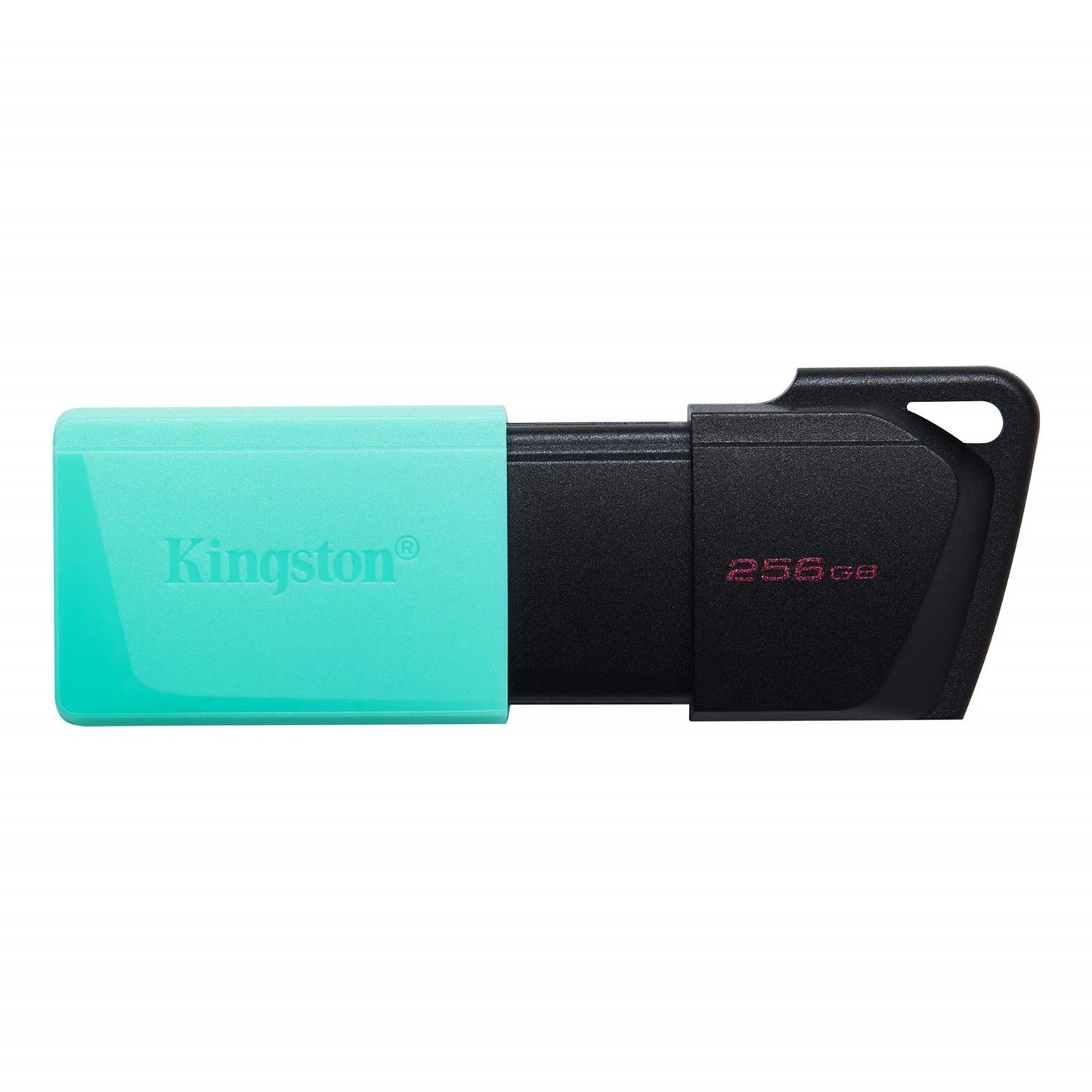 Kingston DataTraveler ExodiaM DTXM/256GB USB Flash Drive, 256GB, USB 3.2, Turquoise / Black, Moving Cap Design