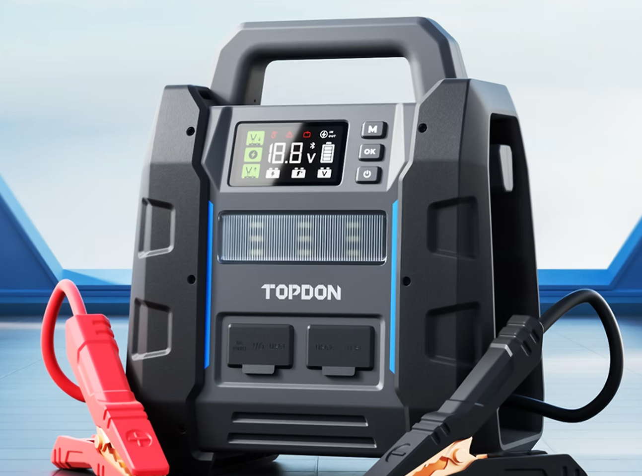 Topdon V4500Plus Car Battery Charger Jump Starter Battery Tester Tool Power Bank