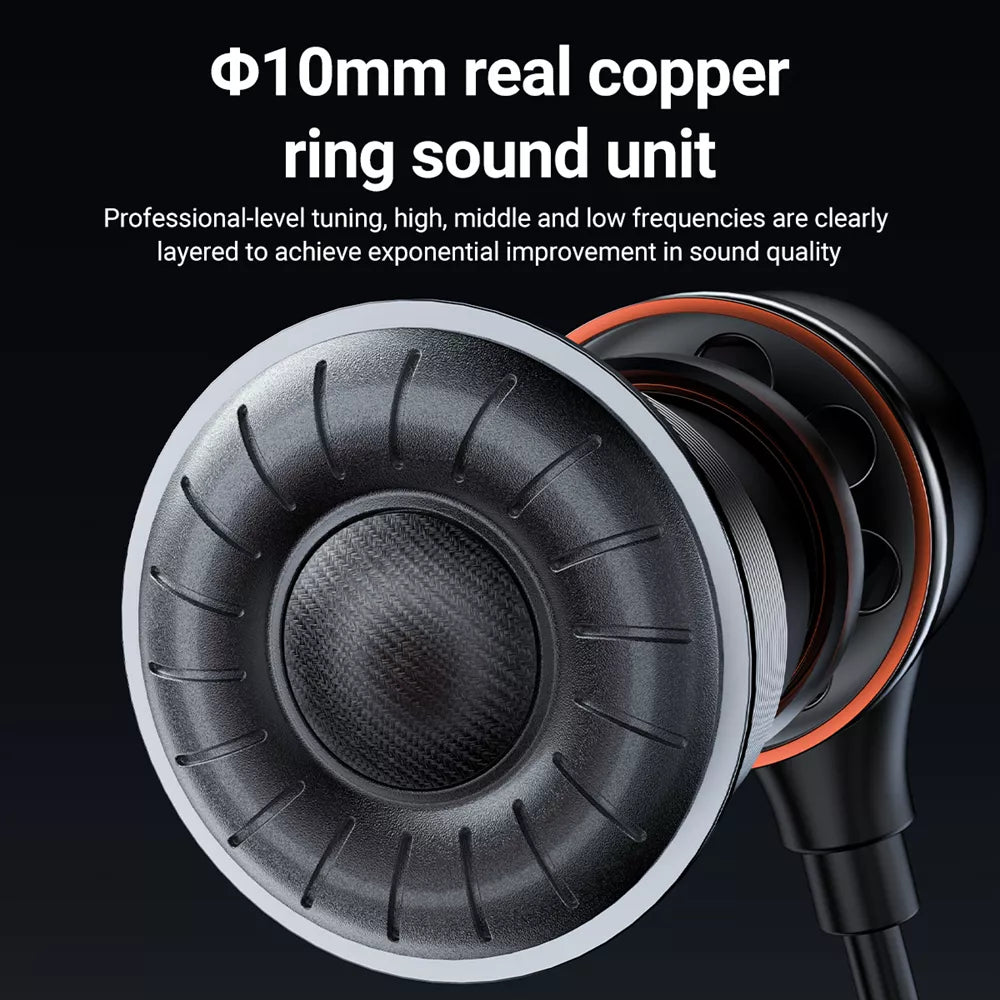 Acefast - Bluetooth Magnetic HD Earphones Silicone Neckband - Black