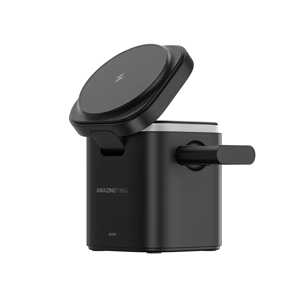AMAZINGthing - Thunder Pro - 5-in-1 Charging MagSafe Station & Stand - Black