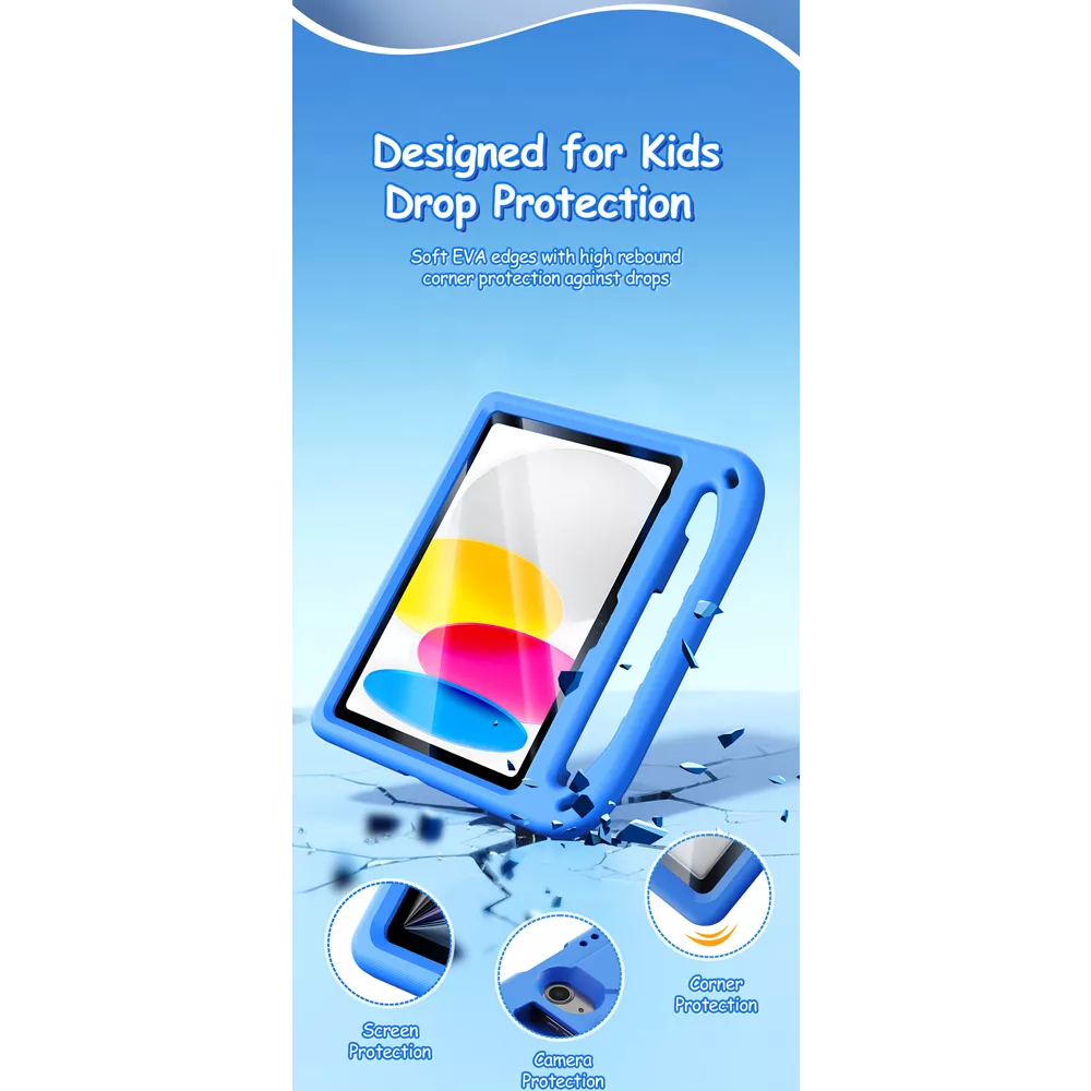 Dux Ducis - Puff EVA Kids Drop Tested Tablet Case for iPad 10 (2022) & iPad 11 (2025) - Blue