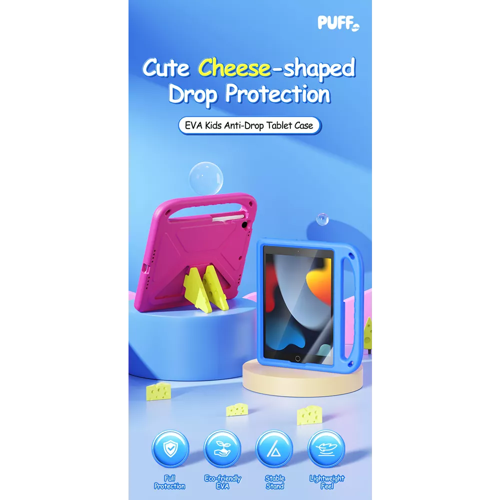 Dux Ducis - Puff EVA Kids Drop Tested Tablet Case for iPad 7/8/9 10.2" - Blue