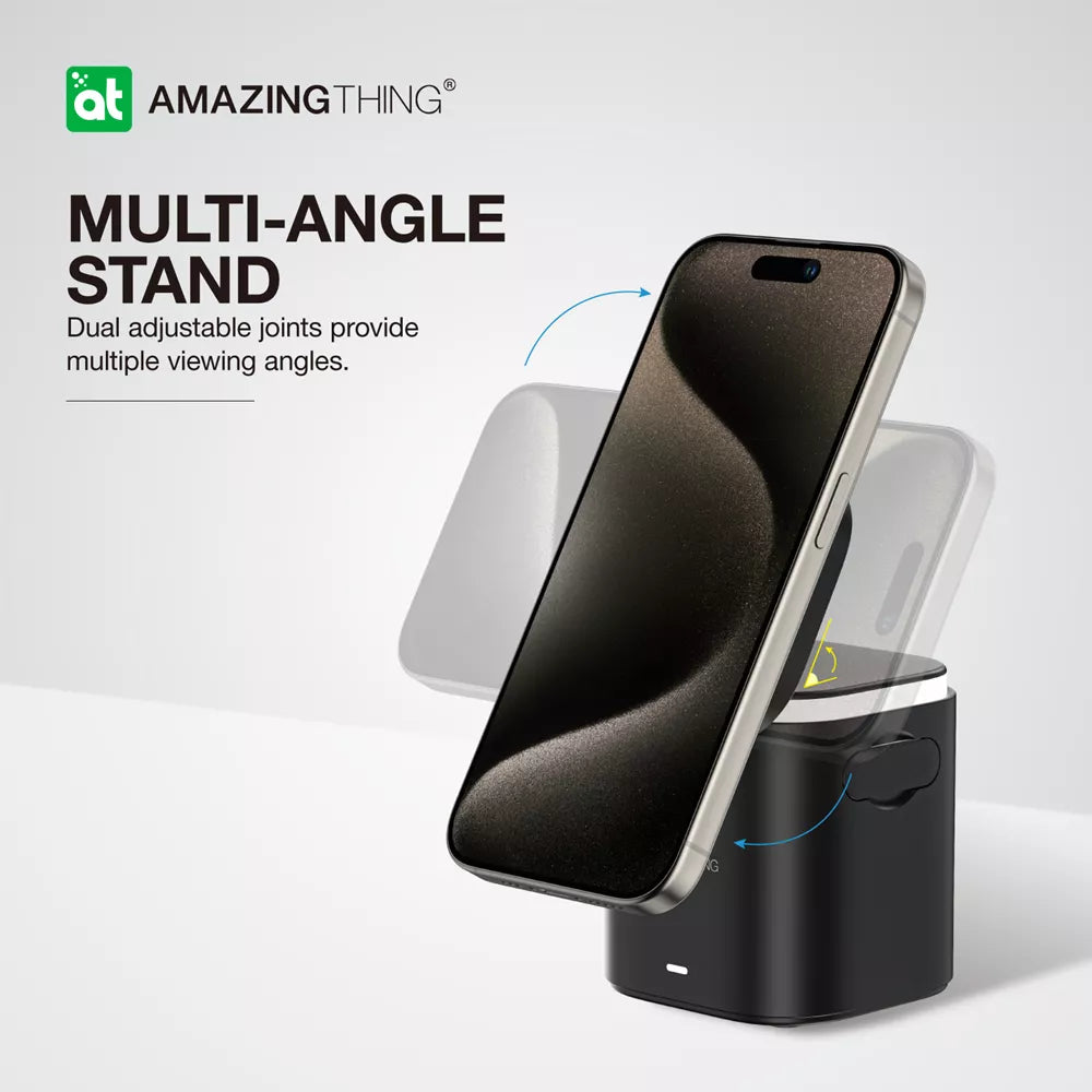 AMAZINGthing - Thunder Pro - 5-in-1 Charging MagSafe Station & Stand - Black