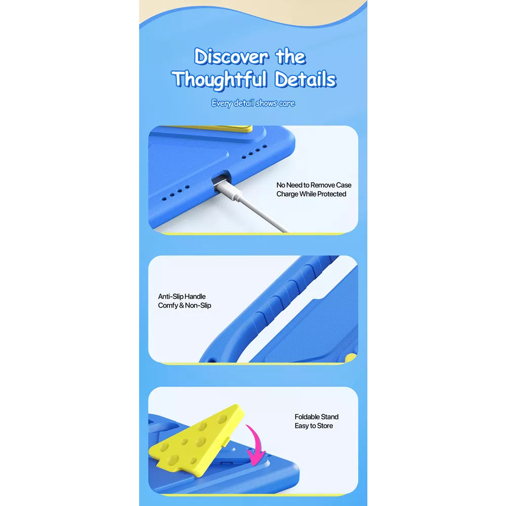 Dux Ducis - Puff EVA Kids Drop Tested Tablet Case for iPad 10 (2022) & iPad 11 (2025) - Blue