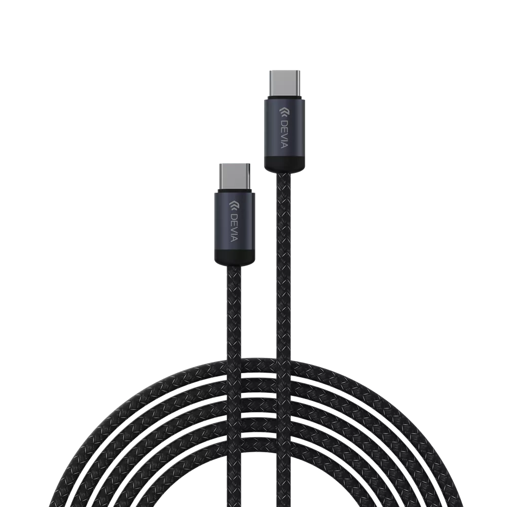 Devia - 3m (60W) Mesh Armour USB-C to USB-C Cable - Black