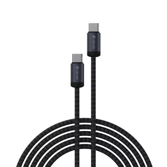 Devia - 3m (60W) Mesh Armour USB-C to USB-C Cable - Black