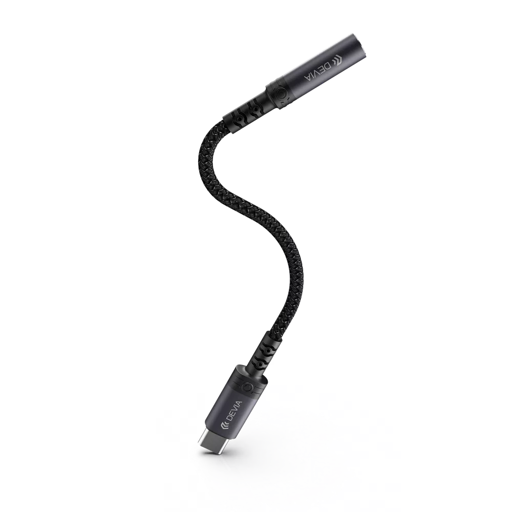 Devia - USB-C to 3.5mm Headphone Adapter - Black