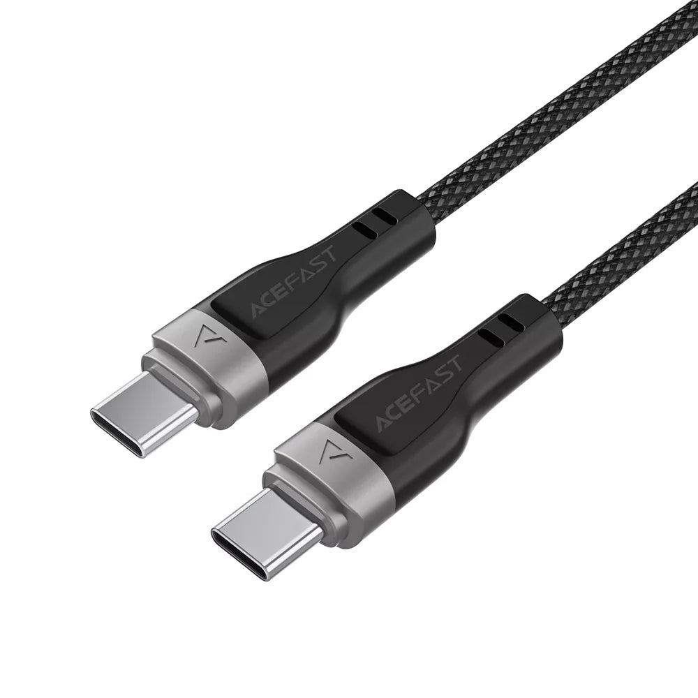 Acefast - 1.2m (60W) Power Delivery - USB-C to USB-C Magnetic Zinc Alloy Cable - Black