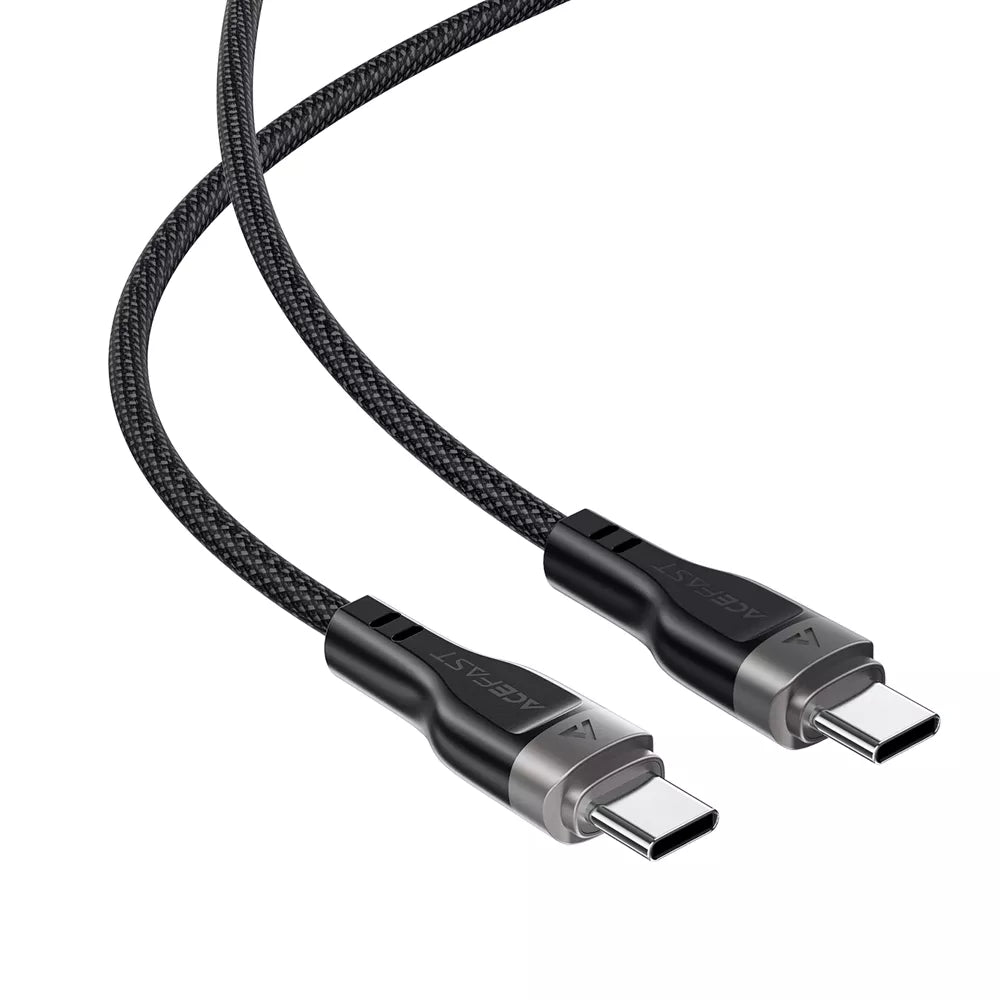 Acefast - 1.2m (60W) Power Delivery - USB-C to USB-C Magnetic Zinc Alloy Cable - Black