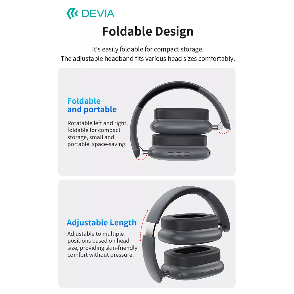Devia - EarBass Pro2 - ANC On-Ear Wireless Headphones