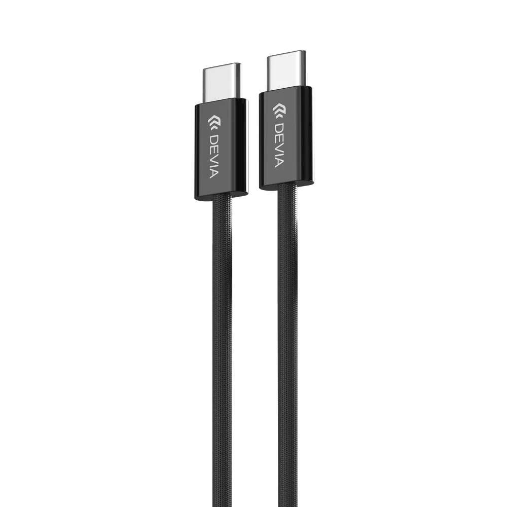 Devia - 1m (60W) Woven Braided Power Delivery - USB-C to USB-C Cable