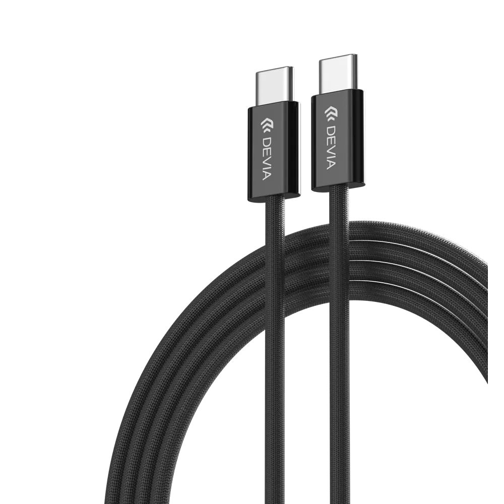 Devia - 1m (60W) Woven Braided Power Delivery - USB-C to USB-C Cable