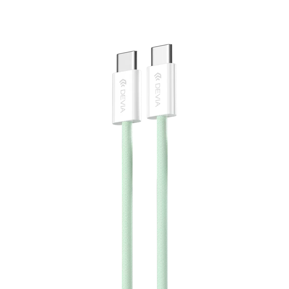 Devia - 1m (60W) Woven Braided Power Delivery - USB-C to USB-C Cable