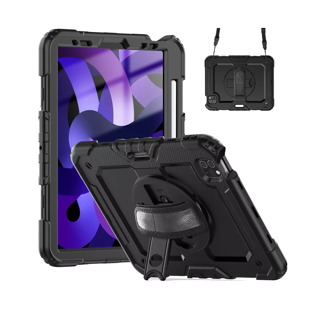 Guardian Case with Hand & Shoulder Strap for iPad 10 (2022) & iPad 11 (2025) - Black