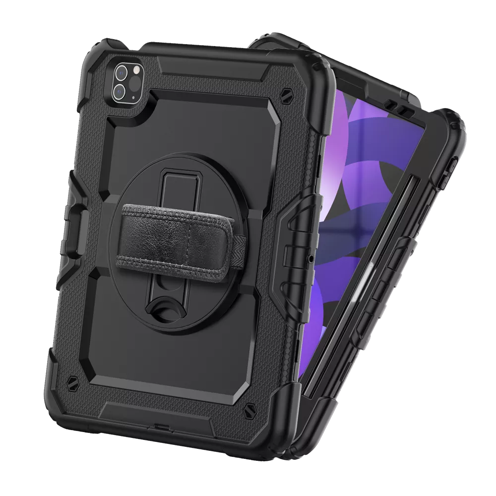 Guardian Case with Hand & Shoulder Strap for iPad 10 (2022) & iPad 11 (2025) - Black